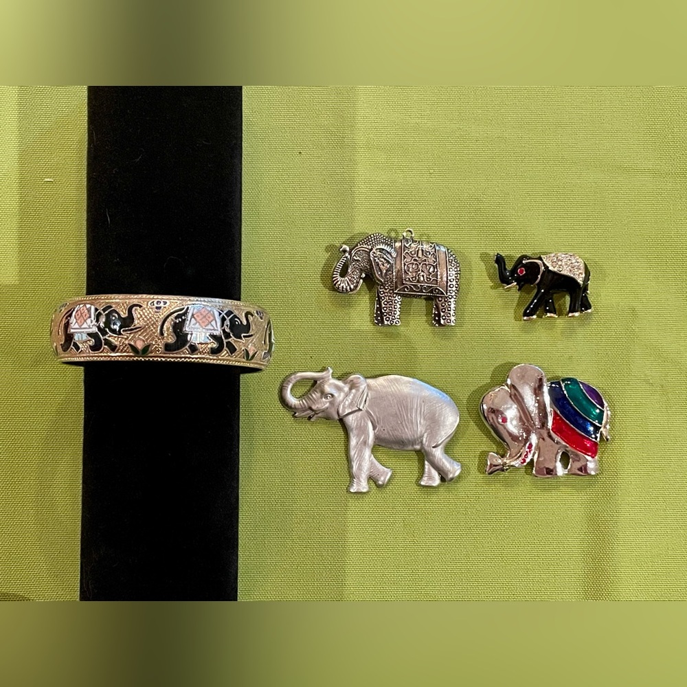 Elephant Jewelry Bundle Lot 5 Pieces